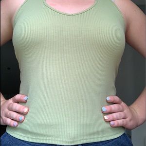 Green halter top